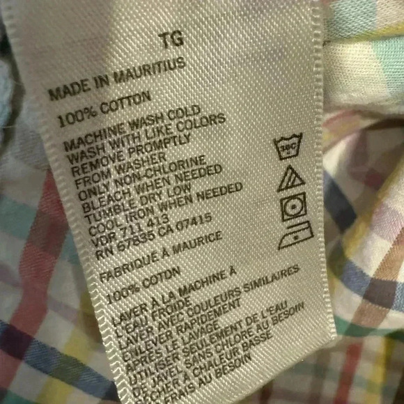 Nautica Men’s Pastel Plaid Classic Fit Button Down Shirt - Picture 6 of 6